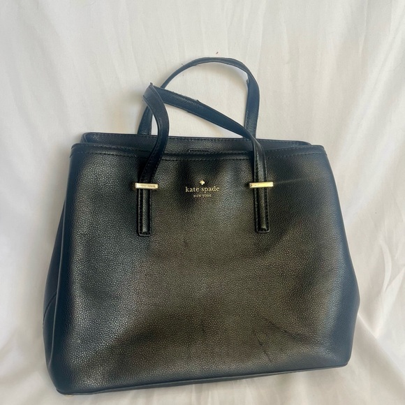 kate spade Handbags - Kate Spade Black Leather Tote Bag